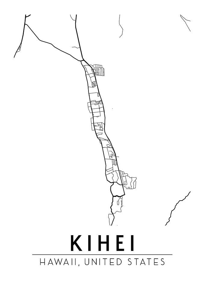 Kihei Hawaii USA Map