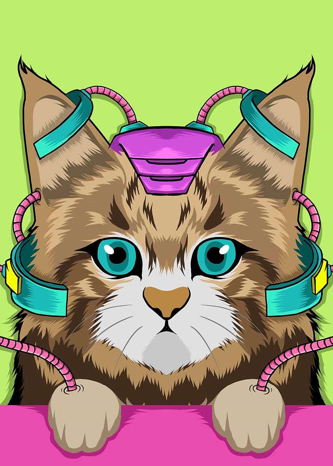 Cyborg Maine Coon
