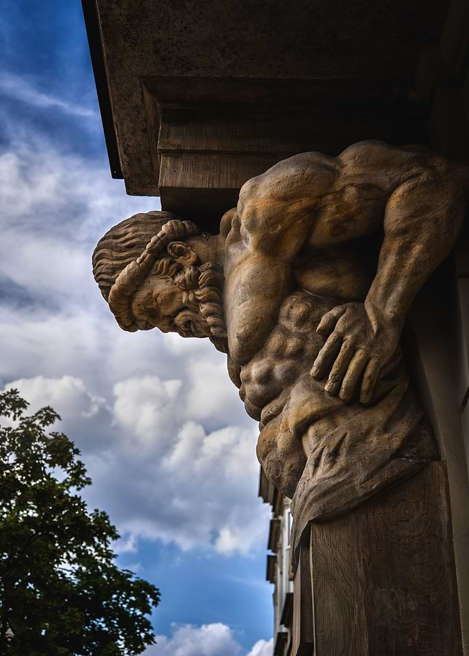 Atlant Stone Sculpture