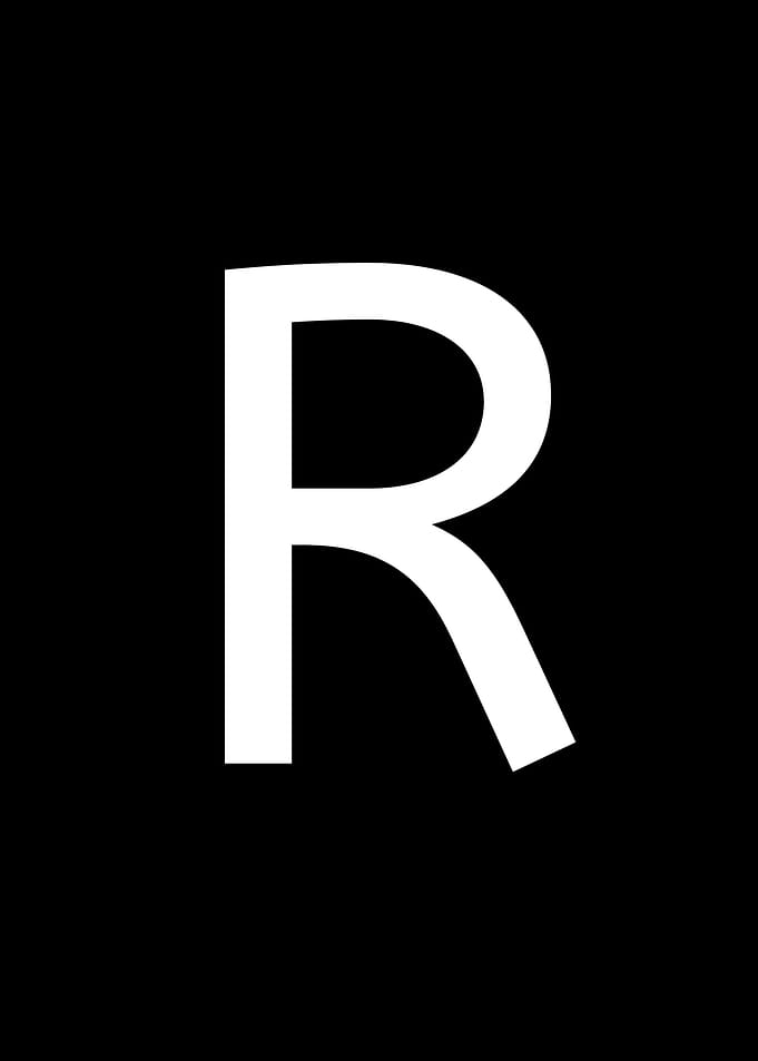 Costume alphabet letters R