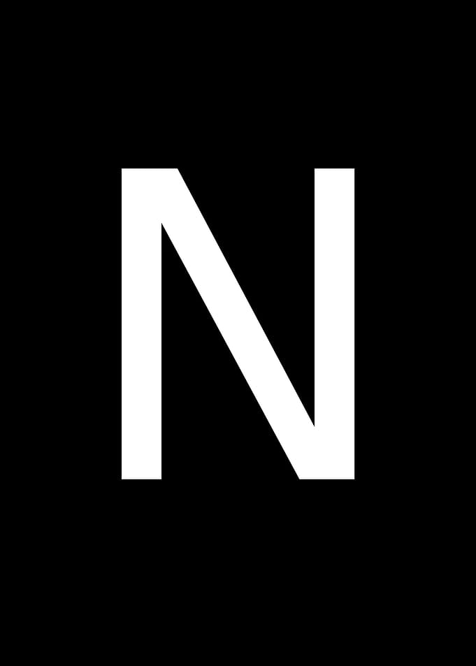 Costume alphabet letters N