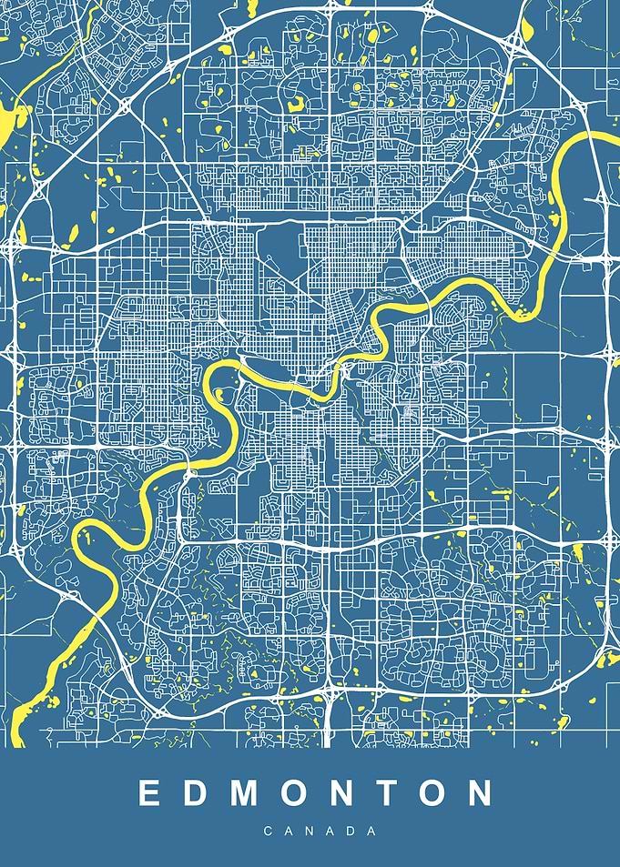 EDMONTON Map CANADA