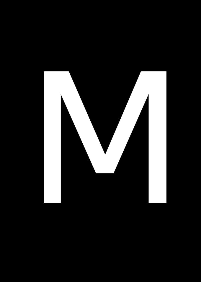 Costume alphabet letters M