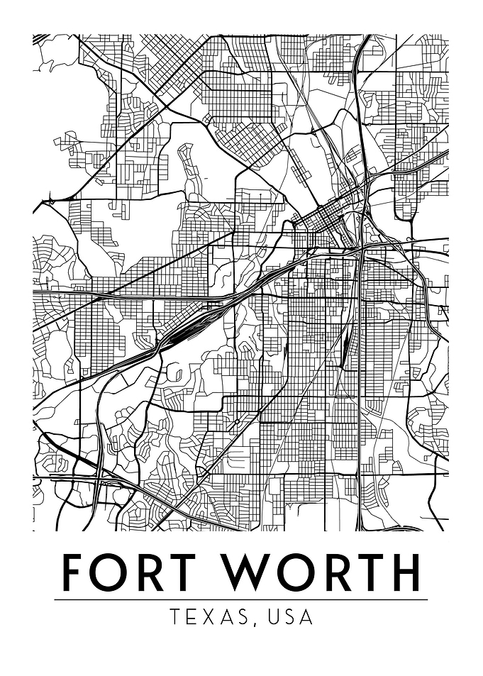 Forth Worth Texas Map