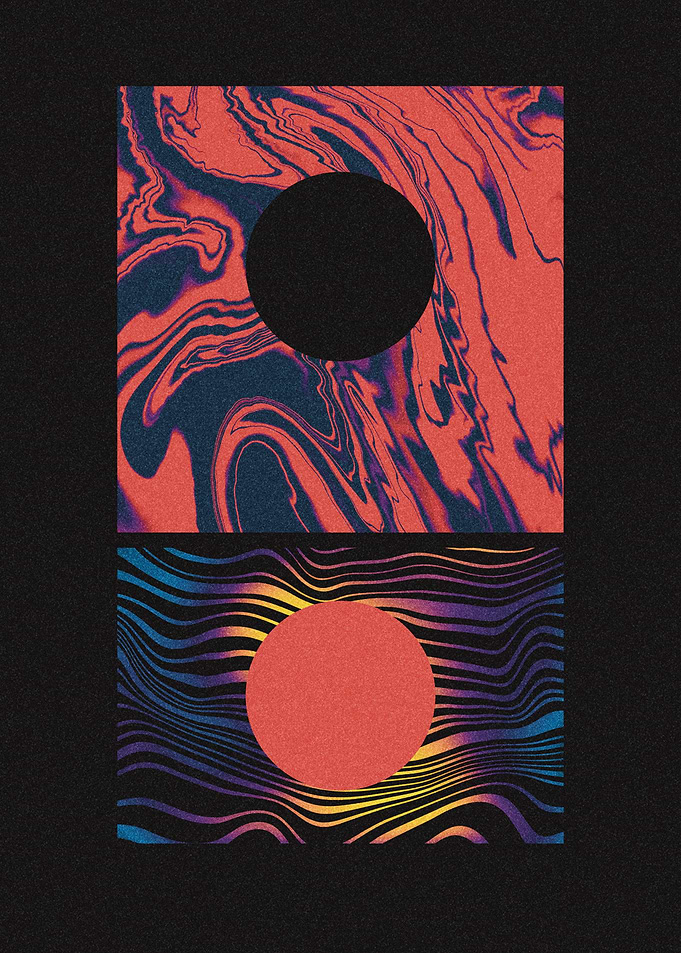 Retro Marble Yin Yang