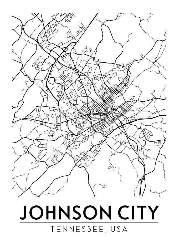 Johnson City Tennessee Map