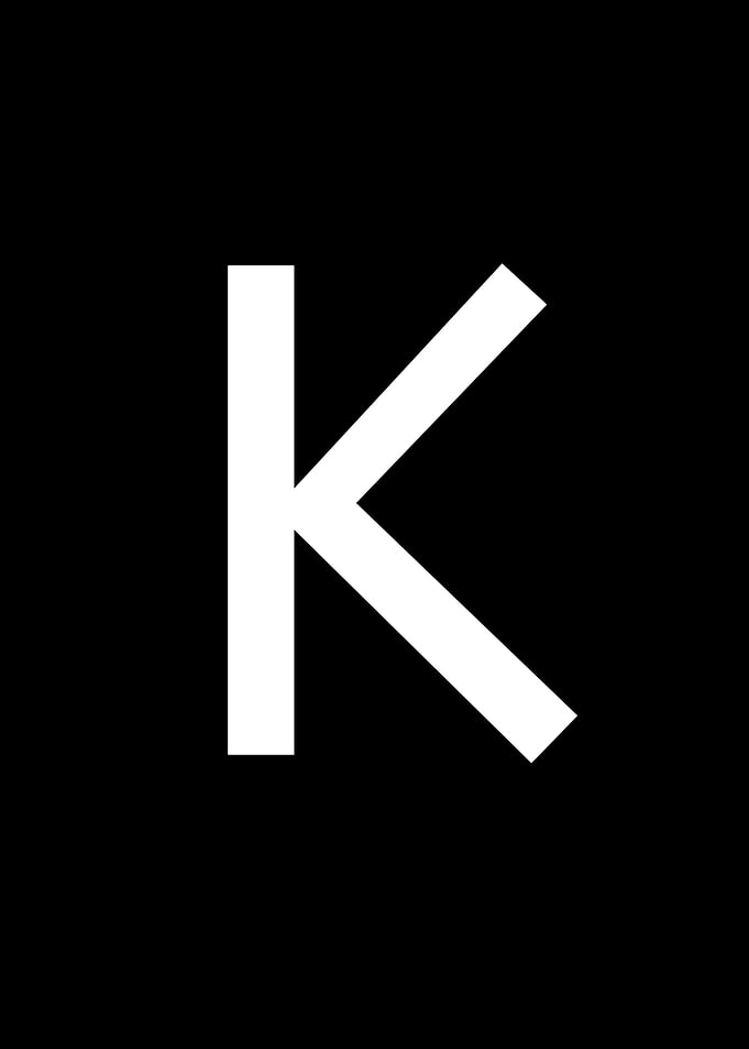 Costume alphabet letters K