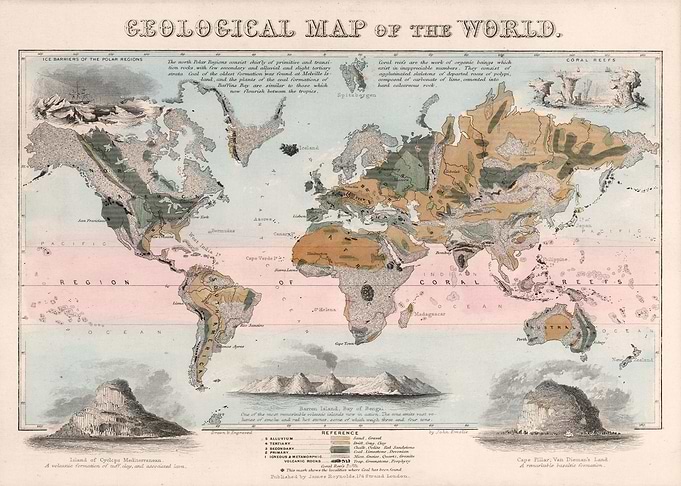 Geological world map