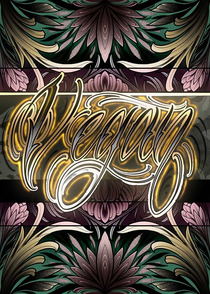 Vegan Floral Calligraphy