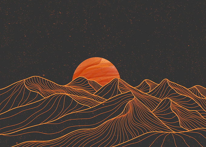 MOUNTAIN AND THE MOONLIGHT