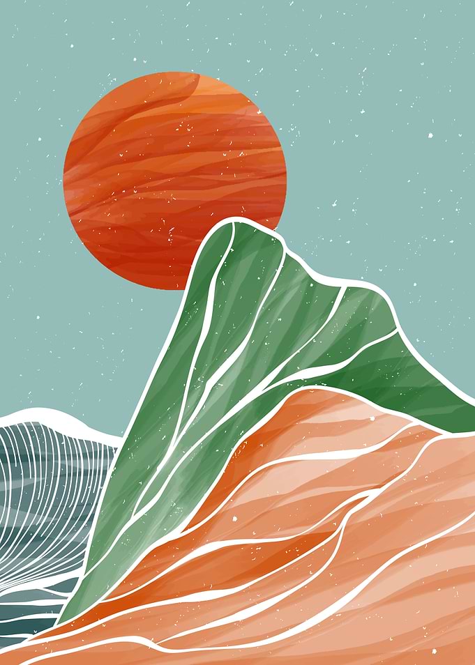 Abstract Mountain art