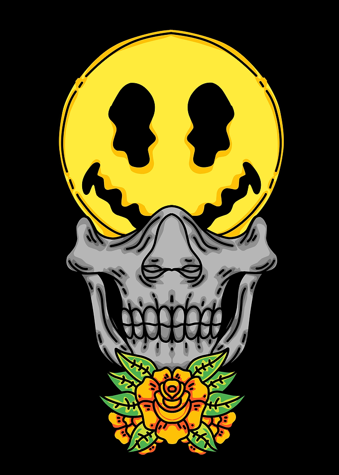 halloween smile skull