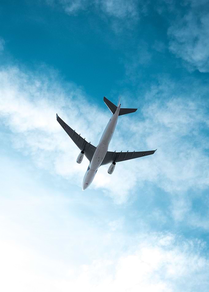 Plane seen from below