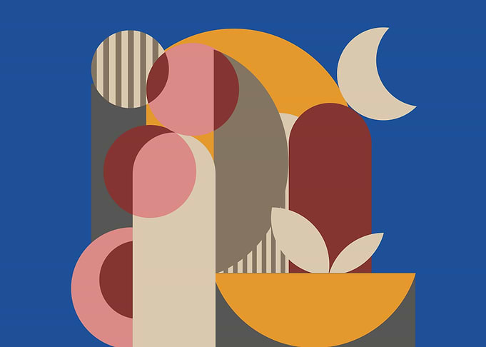 Geometric Mural Modern Art