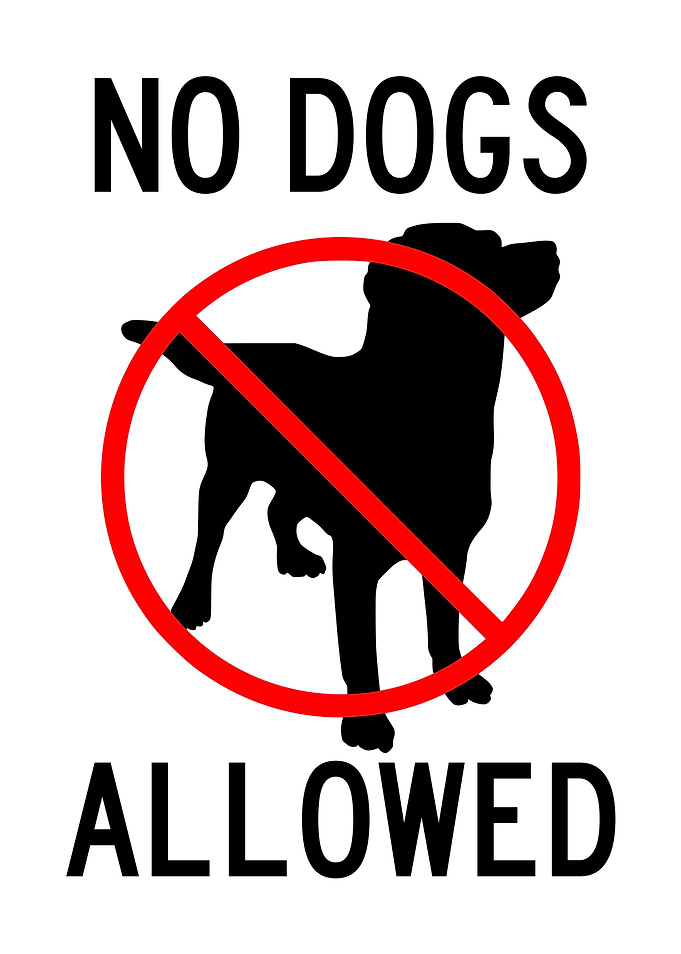 NO DOGS ALLOWED ALL FOURS