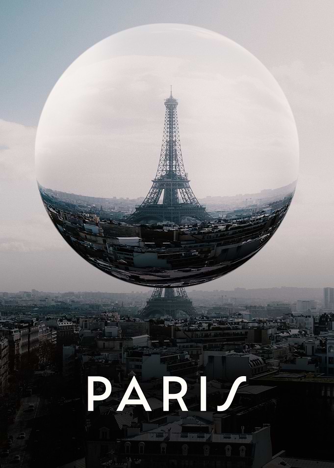 Paris France Glass Lens