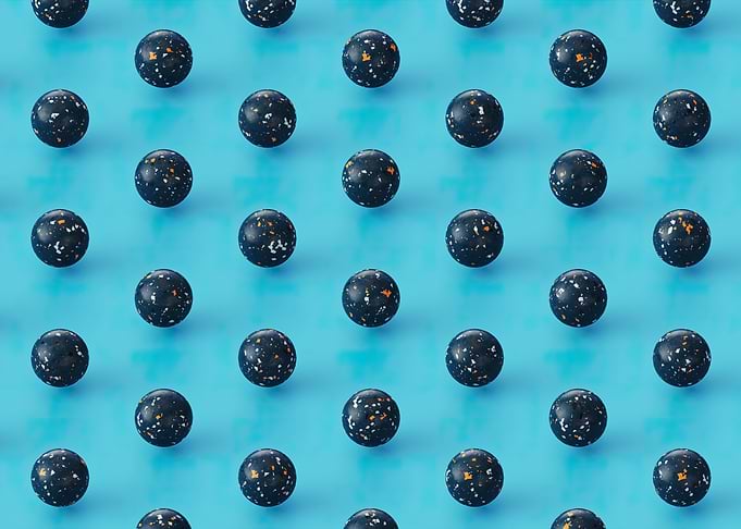 Isometric terrazzo spheres