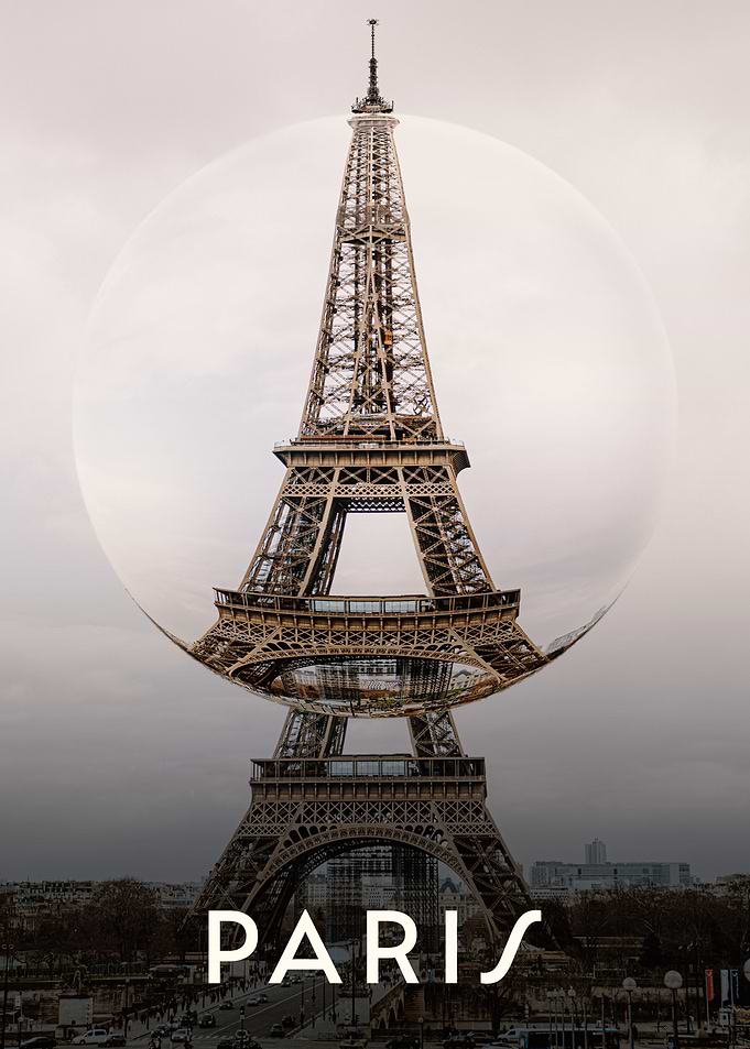 Paris France Glass Ball