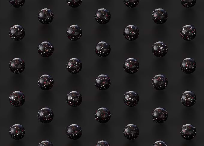 Dark terrazzo sphere