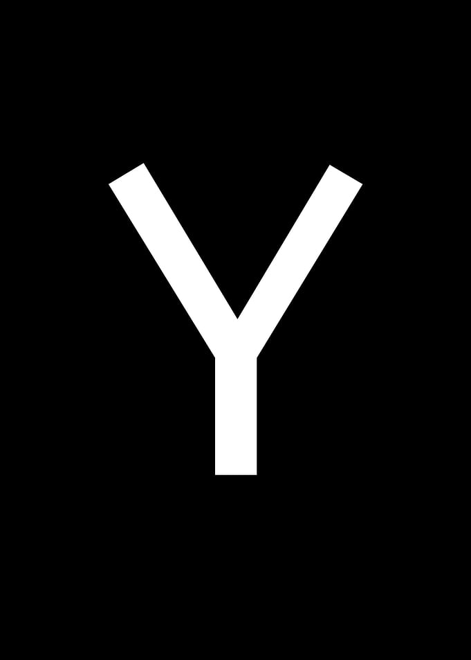 Costume alphabet letters Y