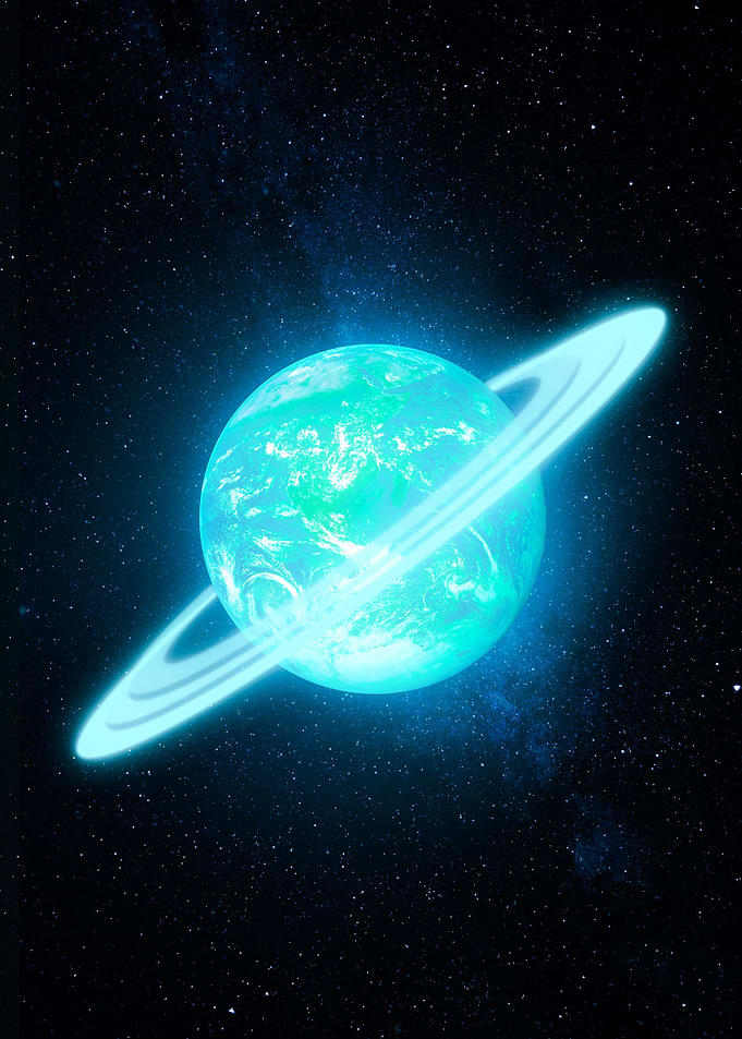 Fantasy Planet with Rings