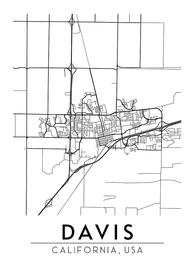 Davis California Map
