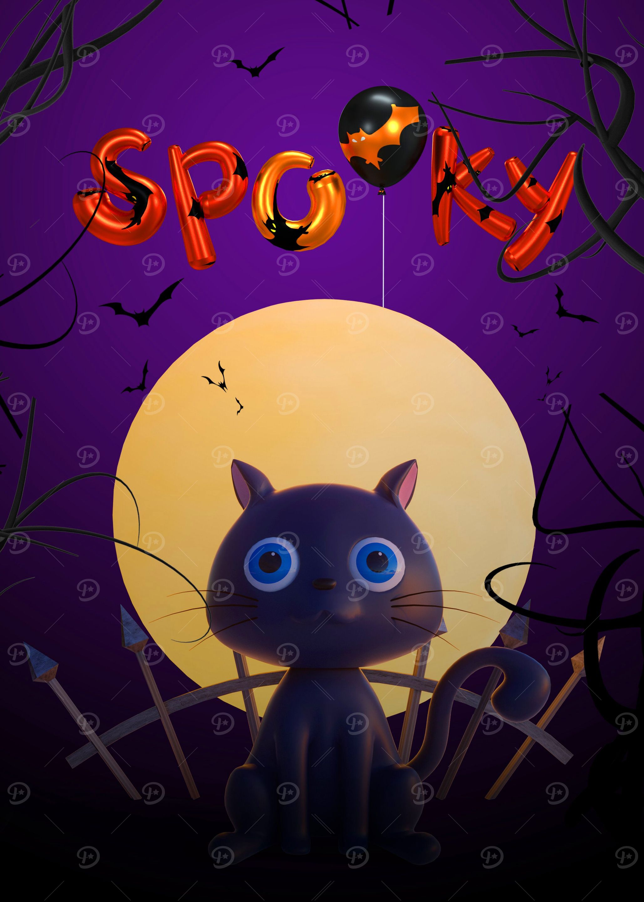 Spooky Halloween Cat