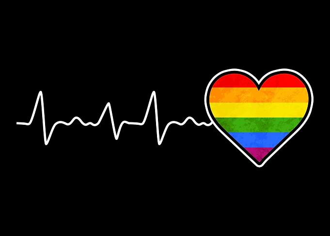 Rainbow Flag Heart LGBTQ