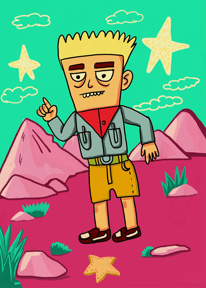 A boy yellow hair