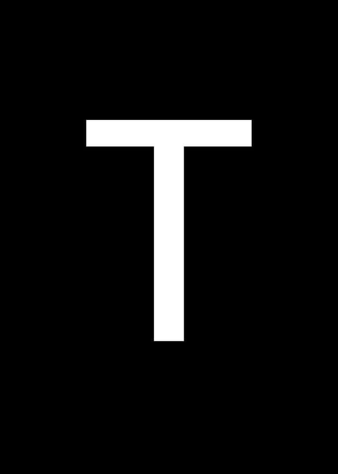 costume alphabet letters T