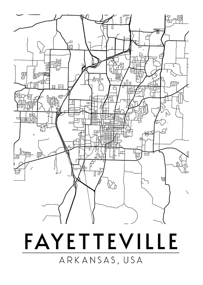 Fayetteville Arkansas Map