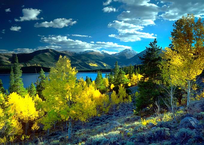 Mountains at Lake Nature