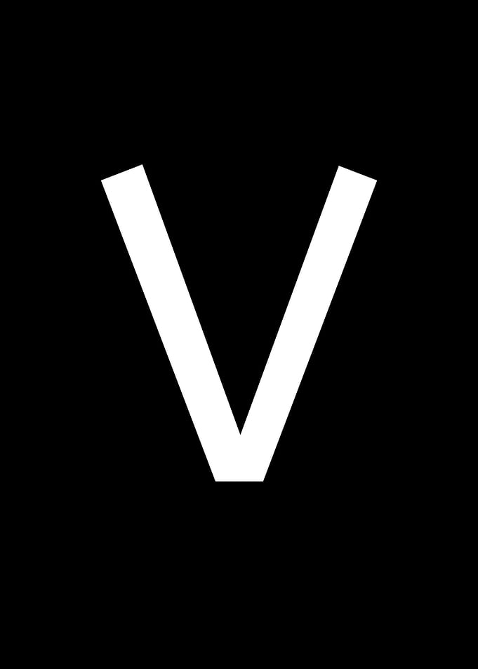 Costume alphabet letters V
