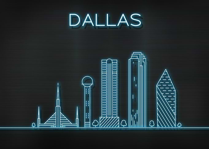 Dallas City Skyline