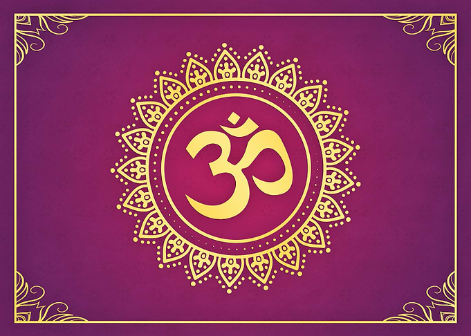 Hindu Ohm Symbol Purple