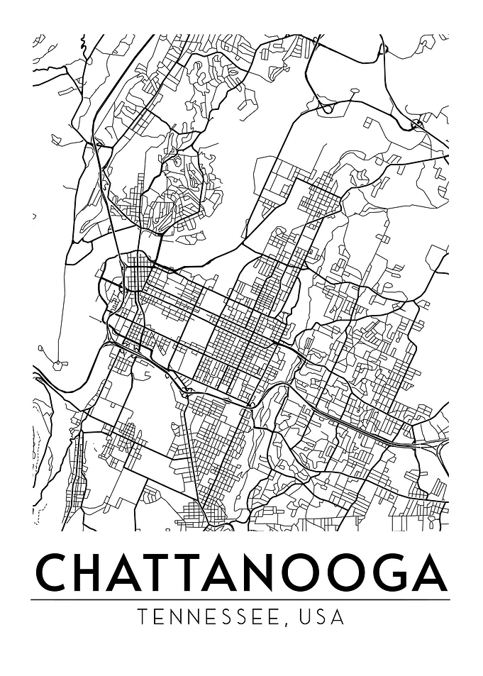 Chattanooga Tennessee Map