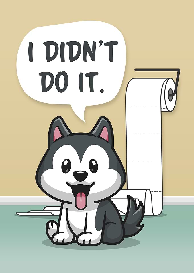 Funny Messy Dog Bathroom 1