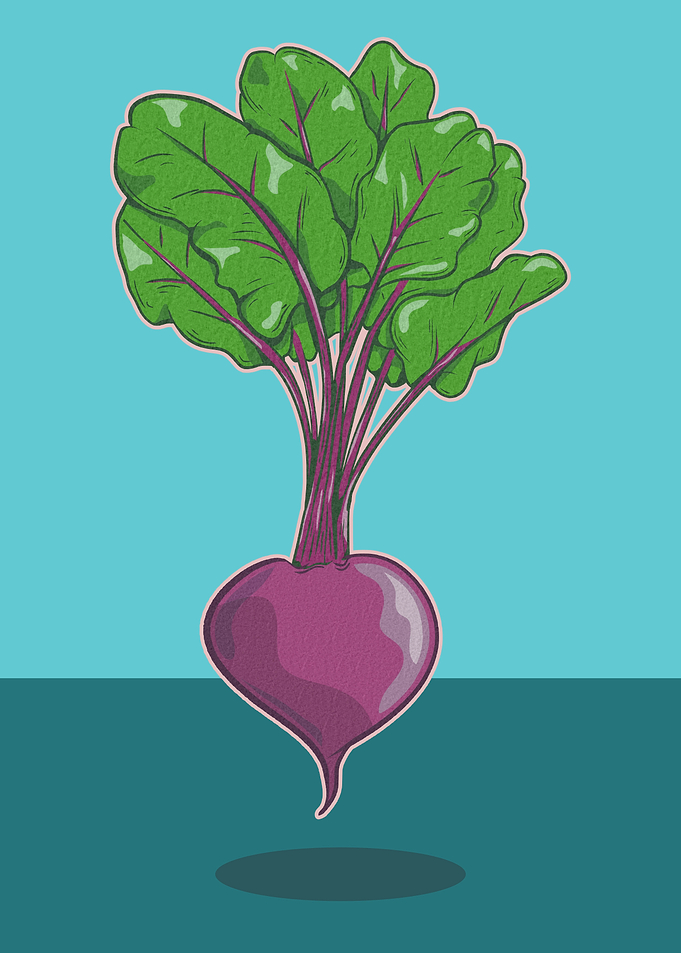 Beet Beetroot levitating