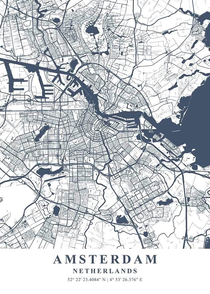Amsterdam Ash Plane Map