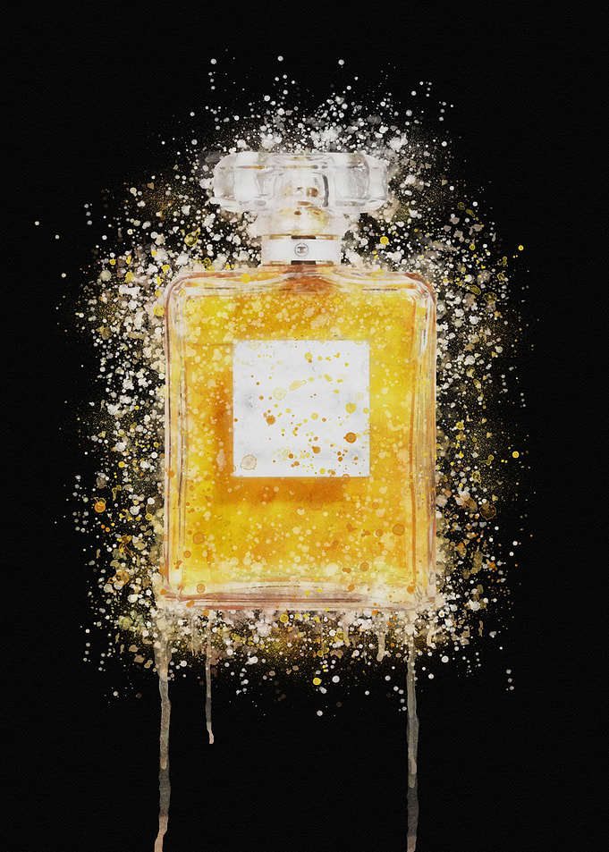 Perfume bottle watercolor