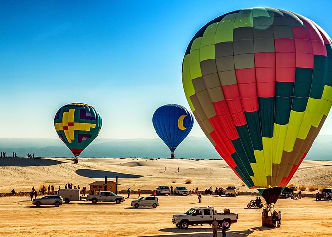 White Sand Hot Air Balloon