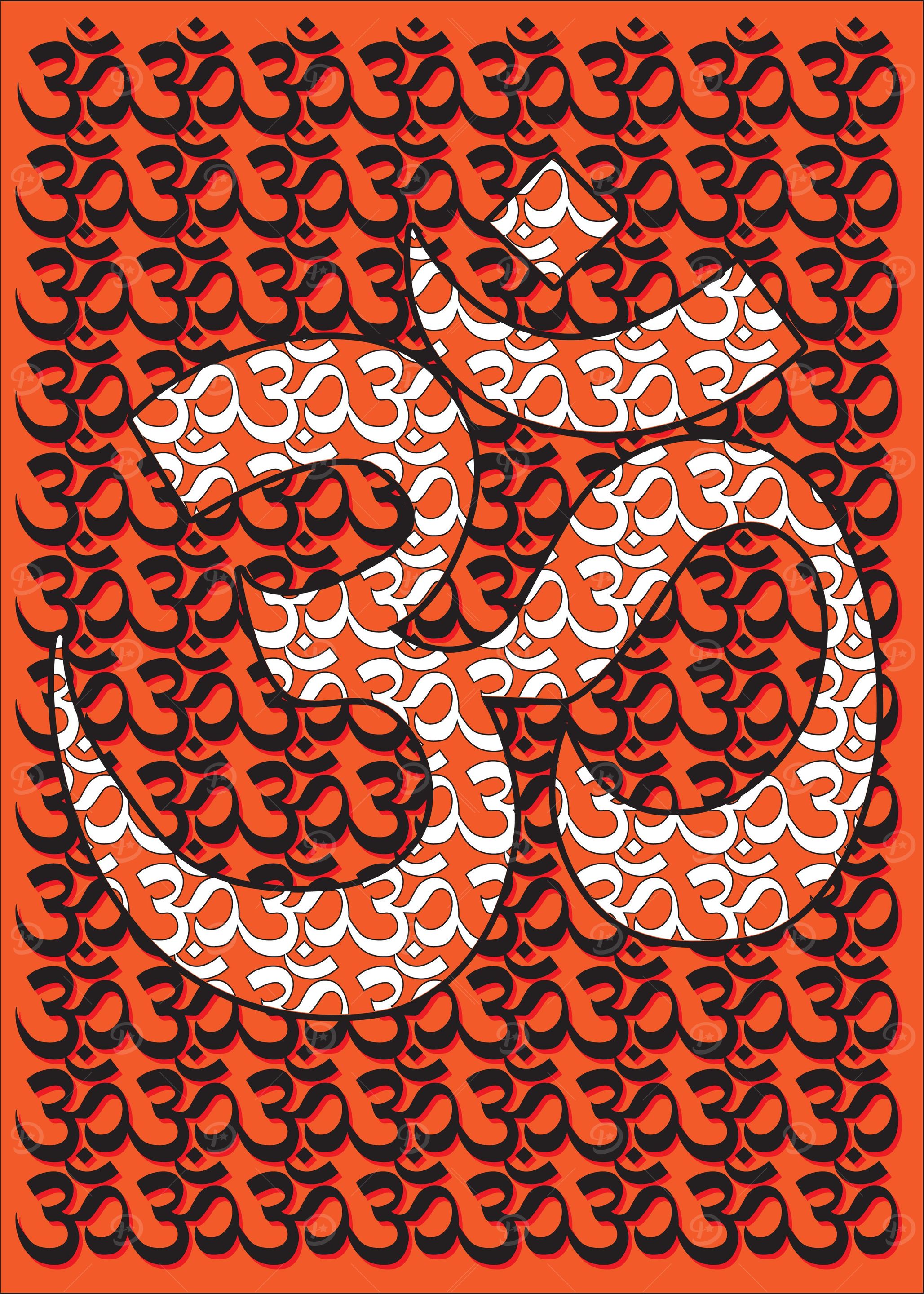 Om Orange and White