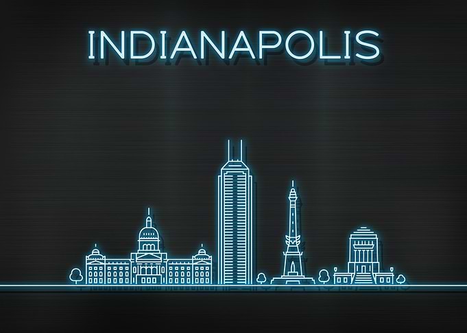 Indianapolis City Skyline
