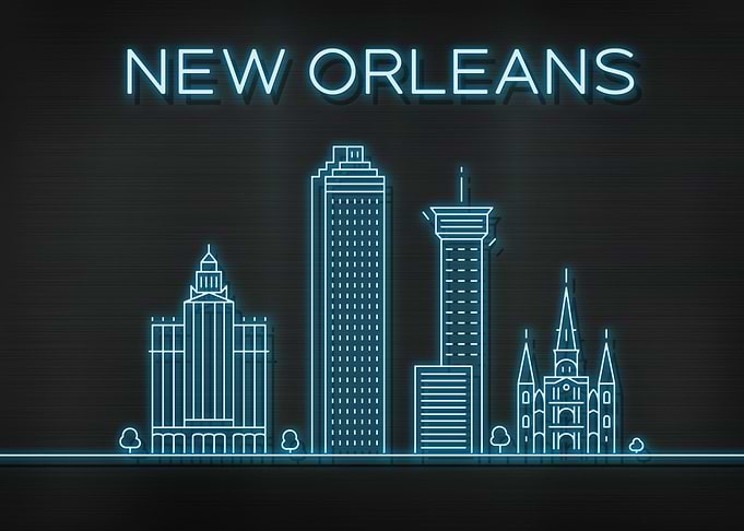 New Orleans City Skyline