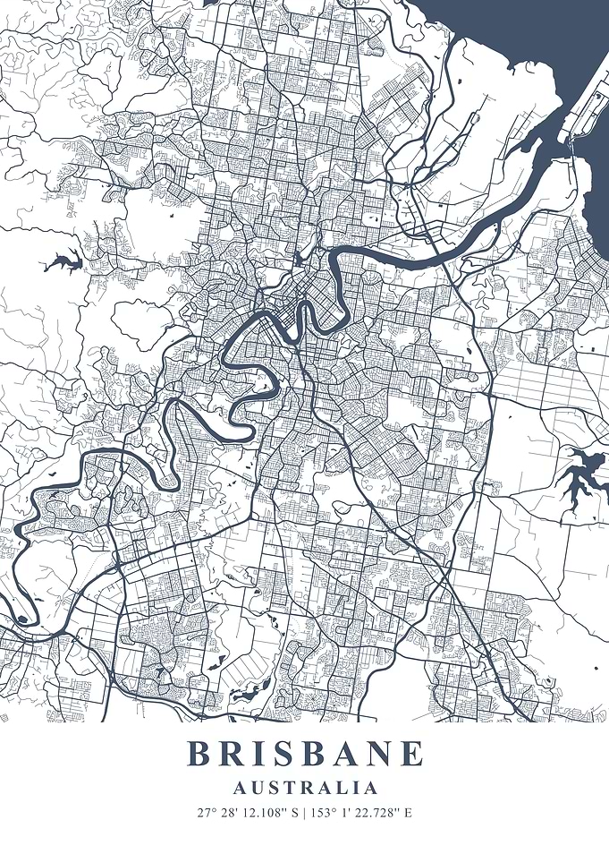 Brisbane Ash Plane Map