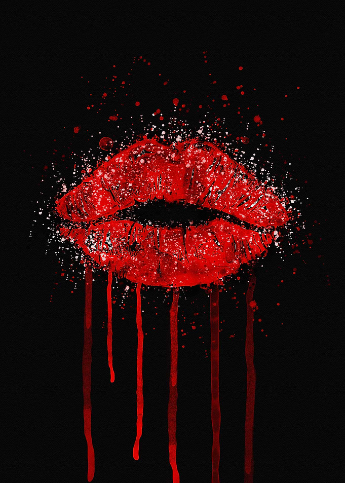 Red Lips watercolor