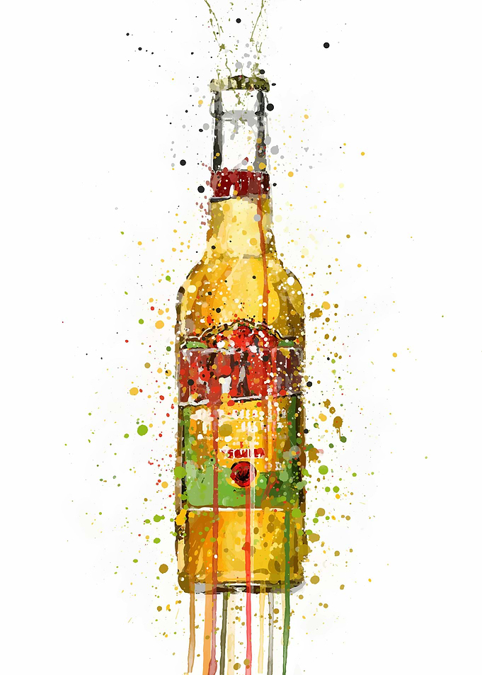 Beer Bottle Aztec Gold