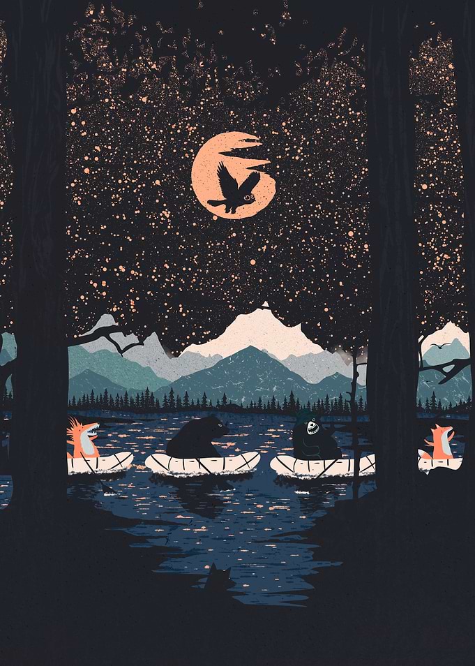 Fox Punk and Orange Moon