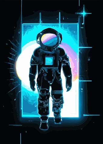 neon astronaut