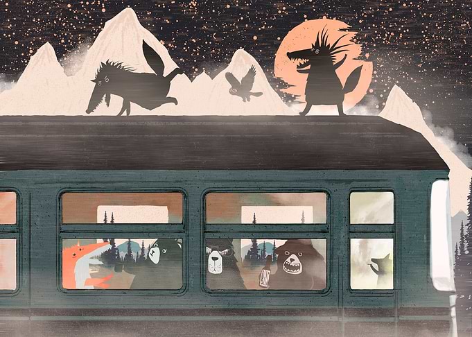 Fox Punk and Orange Moon